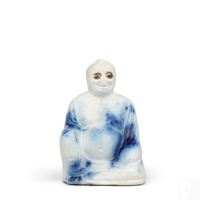A rare Staffordshire saltglaze figure of Budai Heshang, circa 1750